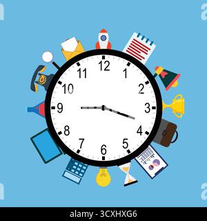 Work Schedule and Task Organization Stock Vector