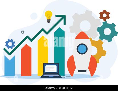 Business teamwork, business concept illustration Stock Vector