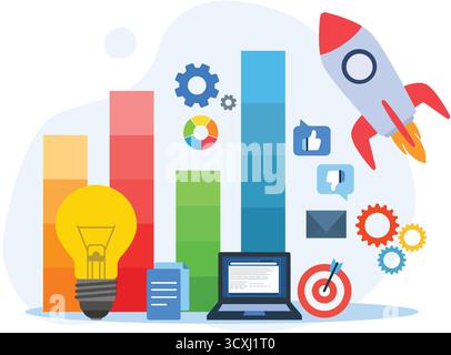 Business teamwork, business concept illustration Stock Vector