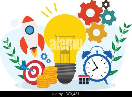 Business teamwork, business concept illustration Stock Vector
