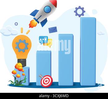 Business teamwork, business concept illustration Stock Vector