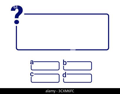 Interactive quiz template with multiple choice options Stock Vector ...