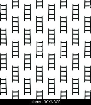 Vector hand drawn stairs silhouette Stock Vector