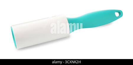 One sticky lint roller isolated on white Stock Photo