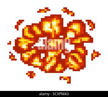 Pixel explosion concept for digital art and design projects Stock Vector