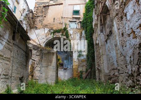 Chiesa di S. Eligio degli Argentieri Church ruins, built 1534 by silversmiths, dedicated to their patron saint. In Loggia district of Palermo, Italy Stock Photo