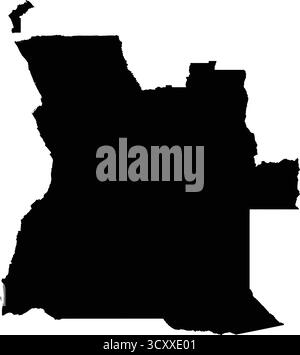 Angola vector country map silhouette Stock Vector Image & Art - Alamy