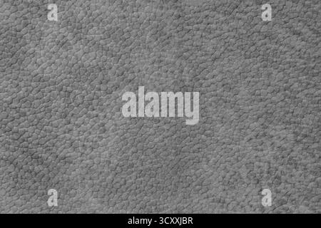 Detailed close up, macro of gray synthetic suede leather texture, faux leather, leatherette. Background for design, fashion, upholstery material visua Stock Photo