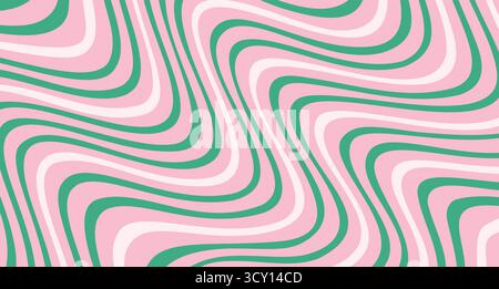 Vector striped background in pink and green color. Stock Vector
