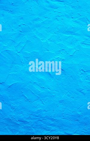 Rendered external house wall background backdrop, painted blue. Building technique concept. Stock Photo