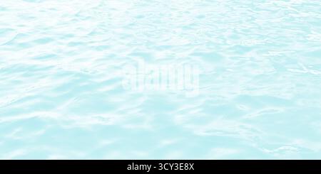 Rendered shades of white and light turquoise, creating bright ethereal, and minimalist aesthetic. Light is diffused, highlighting delicate smooth text Stock Photo
