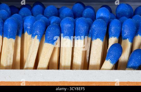 Close-up of matchsticks in a box. Stock Photo