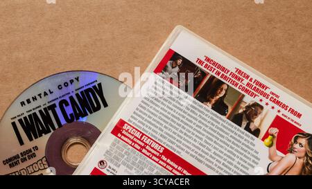 I Want Candy' movie; DVD edition; disc with cover; description