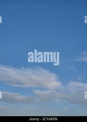 clear blue sky and white clouds Stock Photo