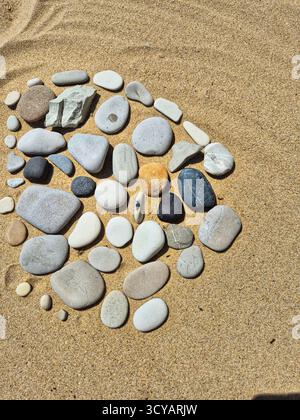 stones and pebbles on a beach Stock Photo