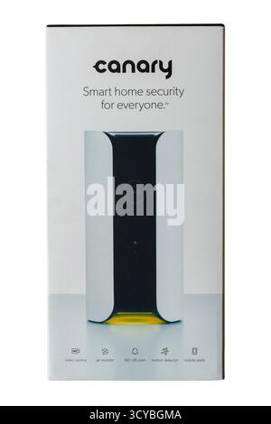 Canary Smart home security for everyone isolated on white background Stock Photo