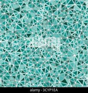 Abstract background with mosaic triangle shapes. Rounded solid shapes in frames. Small triangle size. Monotone colored style. Repeatable pattern. Stock Vector