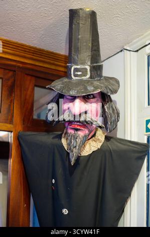 Lewes puritan firework figure on display at the Dorset Arms pub Stock Photo