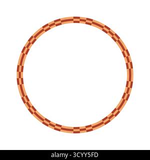 Abstract geometric circle frame vector design isolated on white background. Modern minimal shape perfect for creative graphic design projects. Stock Vector