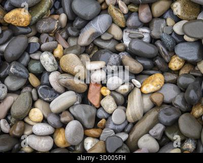 Sea stones. Smooth pebble background Stock Photo