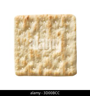 Square soda cracker isolated on white background Stock Photo
