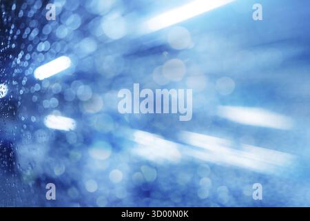 Abstract light view in raining day, bokeh and defocused Stock Photo