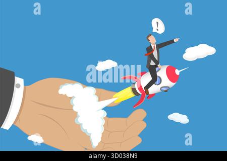 3D Isometric Flat Illustration of Funding Startup Company, Entrepreneurship , New Business Launch 3D Isometric Flat Illustration of Funding Startup Company, Entrepreneurship , New Business Launch Stock Photo