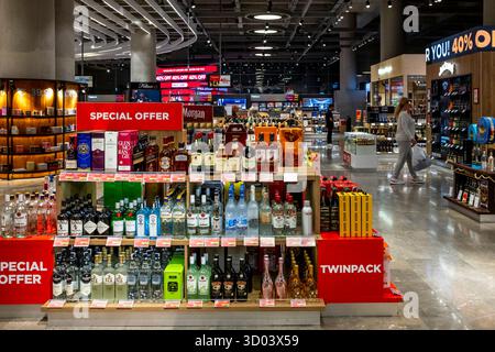 dalaman duty free tobacco Duty Free (Tax Free) Shopping, Dalaman Airport, Mugla Province, Turkey  Stock Photo