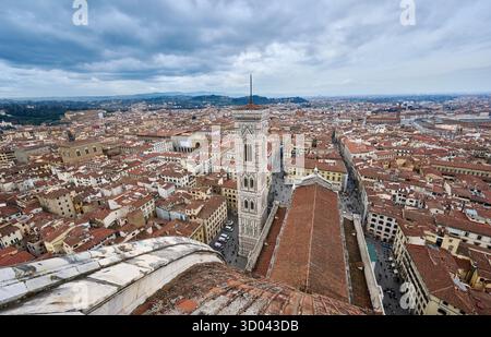 View from the dome of the cathedral over Florence, Tuscany, Italy Stock Photo