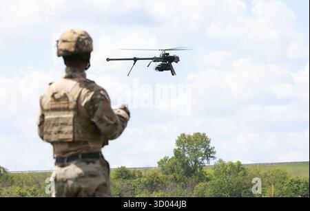 US soldier with a VAPOR 55 MX. Photo:  AeroVironment Stock Photo