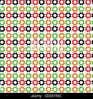 Pattern of colorful geometric stars Stock Vector