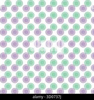 Pattern of abstract floral circles Stock Vector