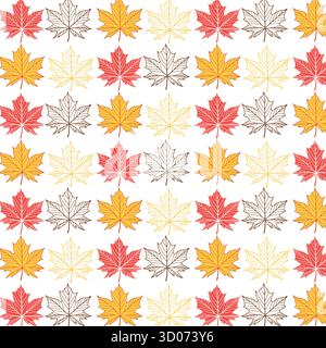Maple leaf seamless autumn pattern Stock Vector