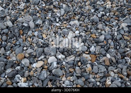 Smooth Pebble Beach Stones — Natural Coastal Rock Texture in Black and White and Color for Design, Backgrounds, and Nature Art Stock Photo