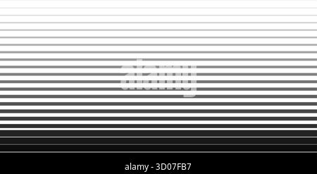Gradient Transition Lattice. Striped halftone gradation texture. Fading Horizontal line background pattern. Black parallel lines backdrop for design. Stock Vector