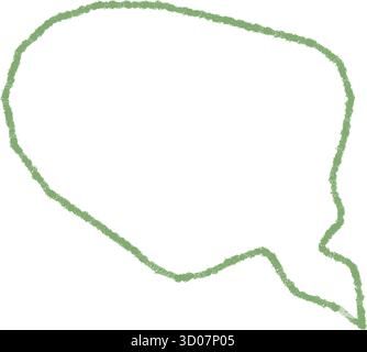 Hand Drawn Crayon Squiggle Speech Balloon Stock Vector