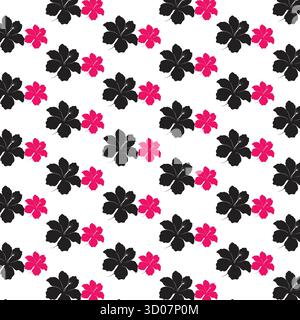Hibiscus flower seamless pattern Stock Vector