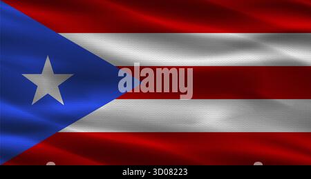 Puerto Rico flag - realistic waving fabric flag Stock Photo - Alamy