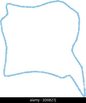 Hand Drawn Wavy Crayon Speech Bubble Stock Vector