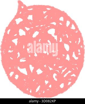 Pink Chalk Speech Bubble Sketch Stock Vector