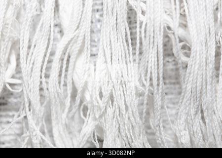 White canvas texture background with filament Stock Photo
