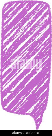 Diagonal Chalk Scribble Speech Rectangle Stock Vector