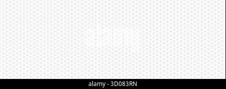 Black seamless isometric grid paper. Triangular blueprint repeating pattern. Graph guide background for engineering, architect and technical drawing. Repeated lined ruler sheet page template. Vector Stock Vector