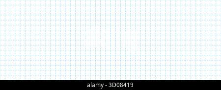 Planer page with blue dotted square grid. Seamless checkered paper pattern. Bullet journal notebook background. Simple squared graph texture. School math lined sheet wallpaper. Vector Stock Vector