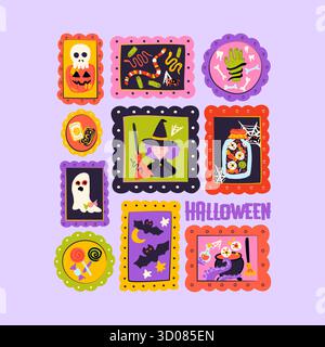 Halloween Picture Frames Concept Stock Vector