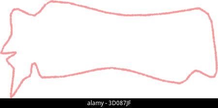 Hand Drawn Chalk Squiggle Speech Balloon Stock Vector