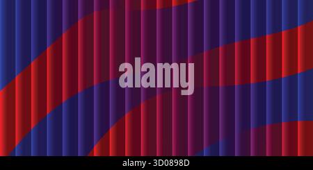 Abstract background featuring vertical stripes of red purple and blue hues. Stock Vector