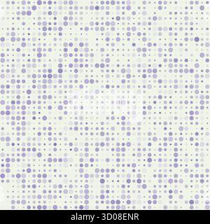 Geometric shapes composition featuring a pattern of dots in multiple shades of purple and white. Stock Vector
