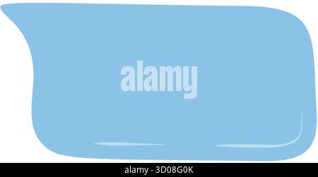 Blue Organic Hand Drawn Speech Bubble Stock Vector
