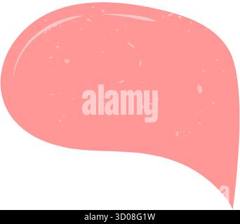 Pink Grunge Organic Speech Box Sticker Stock Vector